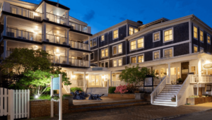 The exterior of an Edgartown hotel to stay at when visiting the Martha’s Vineyard African American Film Festival.