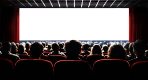 People in a theater waiting to watch a screening that's part of the Martha’s Vineyard African American Film Festival.