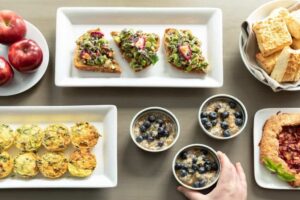 Breakfast options at a Martha's Vineyard hotel.